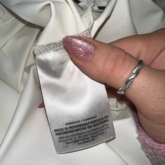 Nike (Medium) White//Grey Ohio State 3/4 Zip Up Pullover with Drawstring Waist - Picture 15 of 15